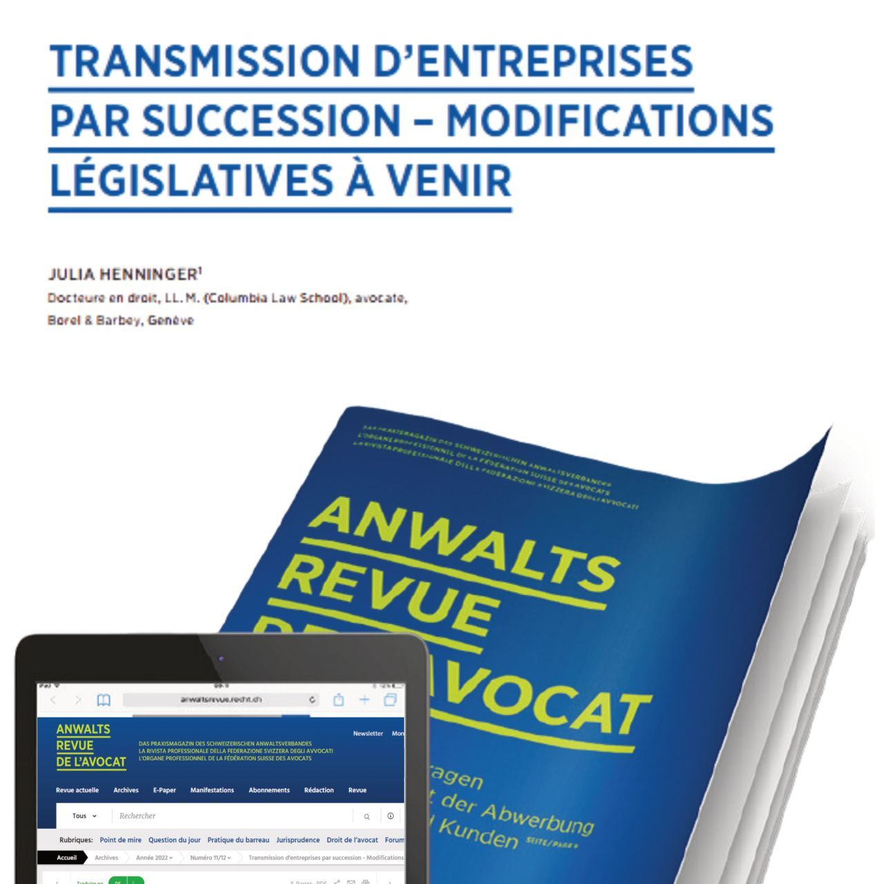 Transmission d&rsquo;entreprises par succession – Modifications législatives à venir